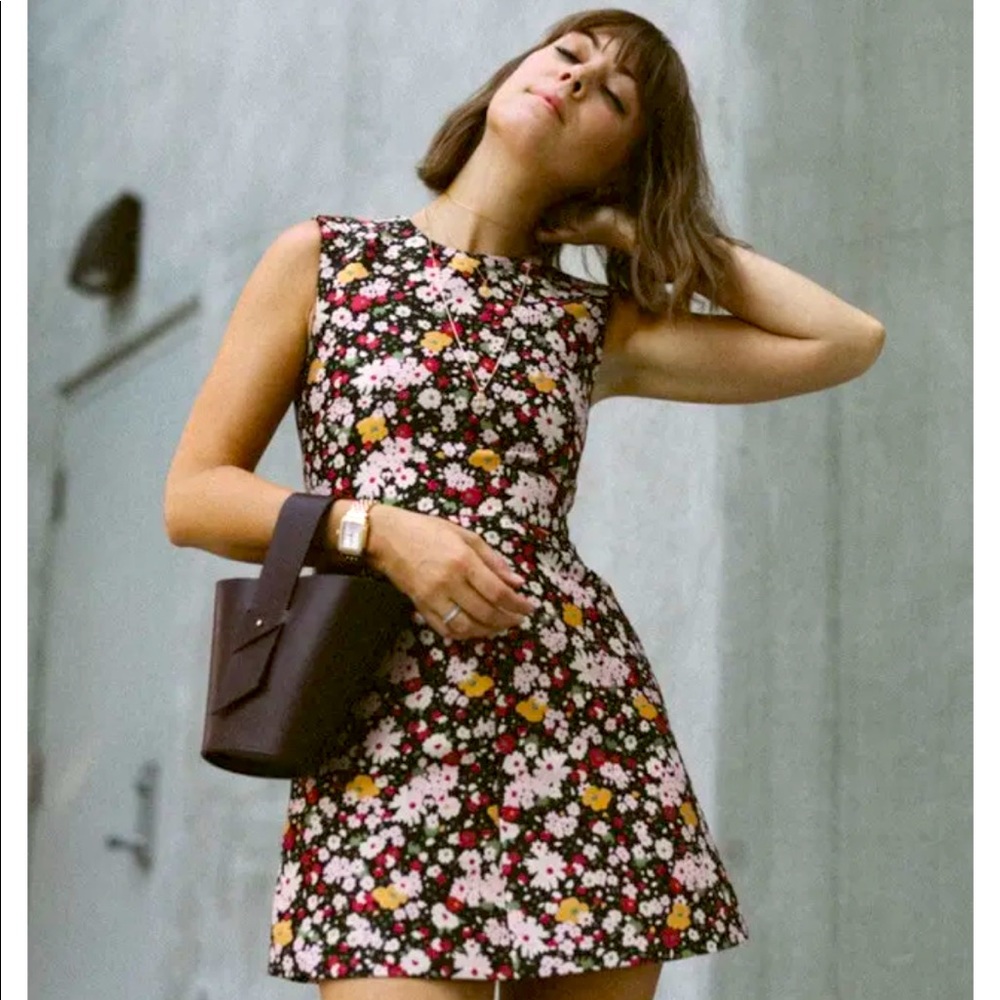 Red VALENTINO ~ Floral Jacquard Dress ~ Size 0 ~ MSRP $698